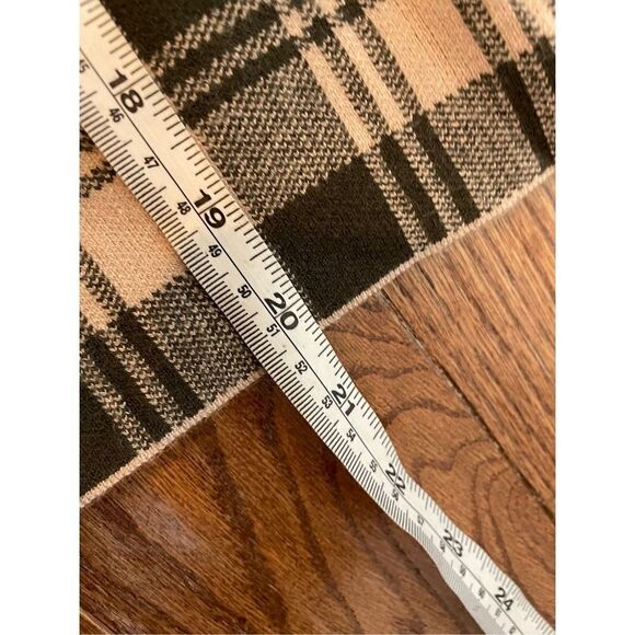 Cynthia Rowley green plaid cropped collared cardigan M - Picture 3 of 8